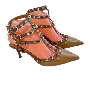 Kaitlyn Pan Rockstud Gold Studded Heel